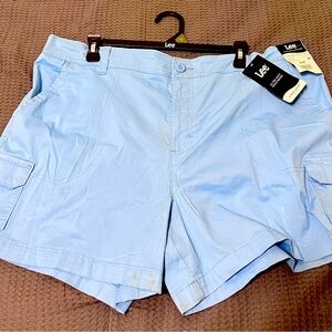 NEW LEE cargo shorts, Size: 20M, 5” inseam, baby blue in color